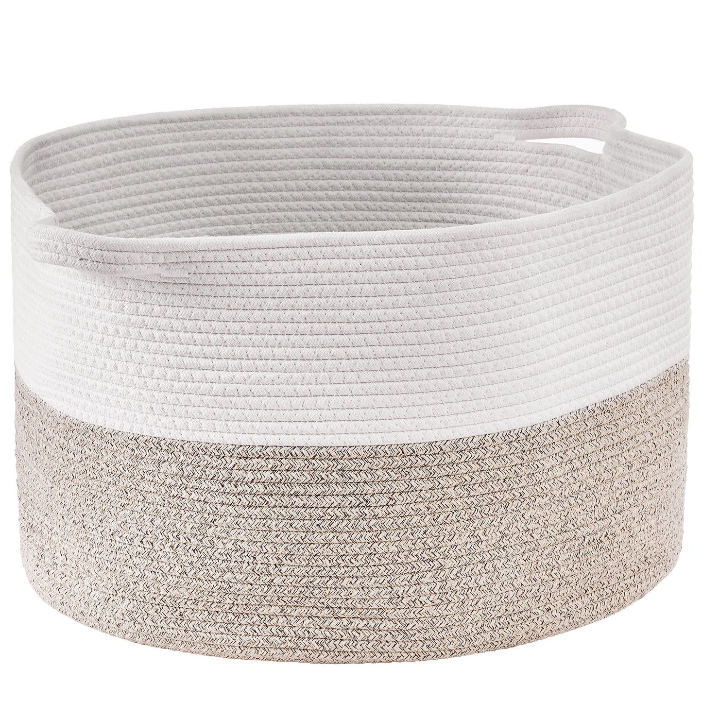 VEVOR Cotton Rope Storage Basket 87L Woven Blanket Basket 22 X 22 X 14 In