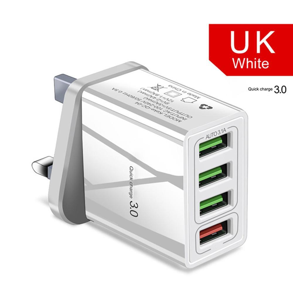 4USB Mobile Phone Charger 3A Charging Head