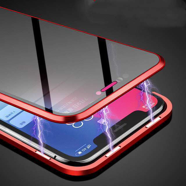 I Phone Case Anti-peep Magnetic Protective Shell Magnetic Privacy Glass Case