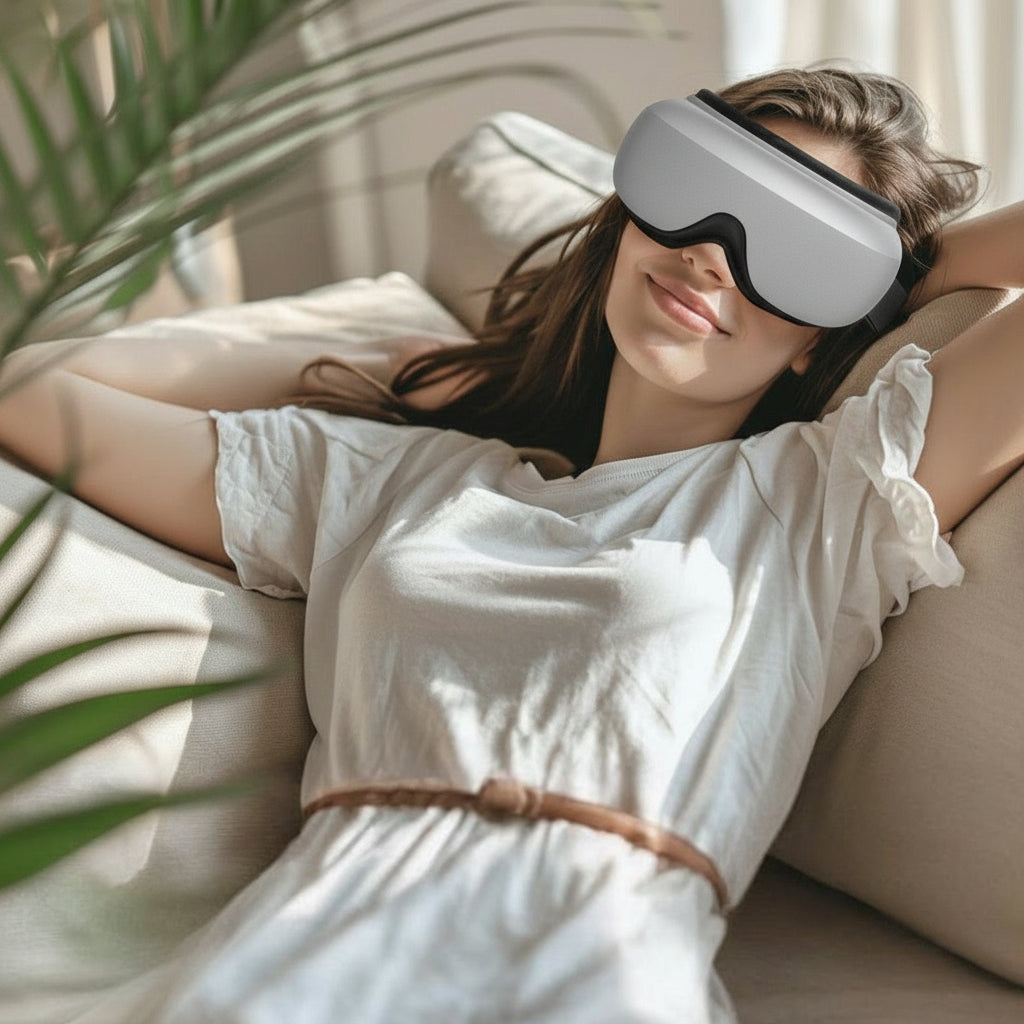 Heated Eye Massager Eye Care Device 5 Modes Bluetooth Music Foldable