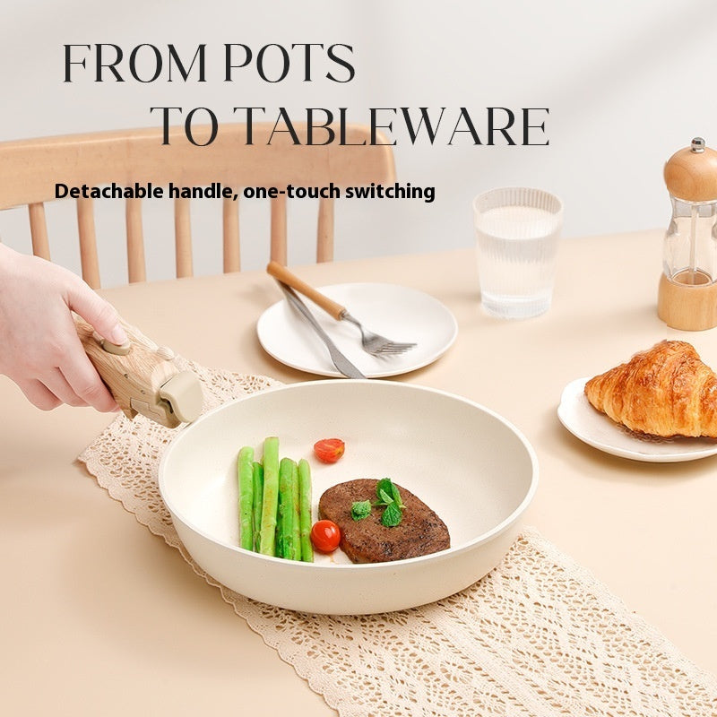 Removable Non-stick Life Smile Cookware Set Suit Medical Stone Pan Milk Pot