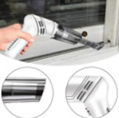White Wireless Automobile Folding Vacuum Cleaner Hand-held High-power Strong Suction Vacuum Cleaner