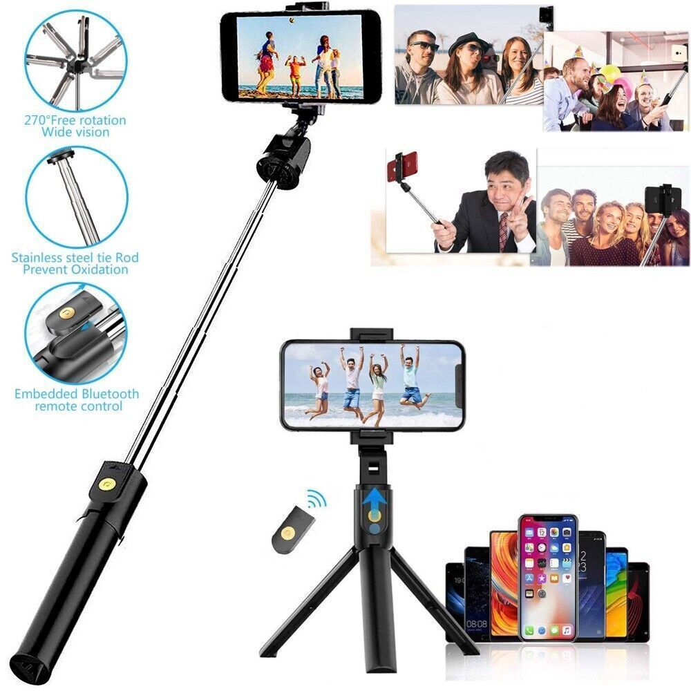 3-in-1 Universal Selfe Sick Tripod Stand For Cell Phone With Bluetooth Remote