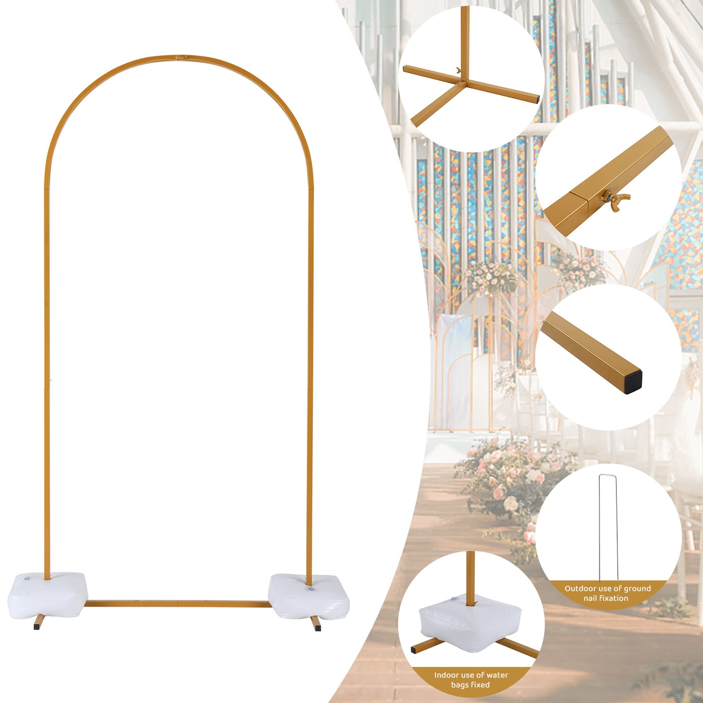Golden Ribbon, Ground Nail, Water Bag, Iron Arch