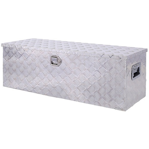 48inch Aluminum Tool Box,heavy Duty Truck Bed Tool Box,outdoor Trailer Pickup Storage Tool Box,RV Storage Organizer,underbody Box W Lock Keys,silver