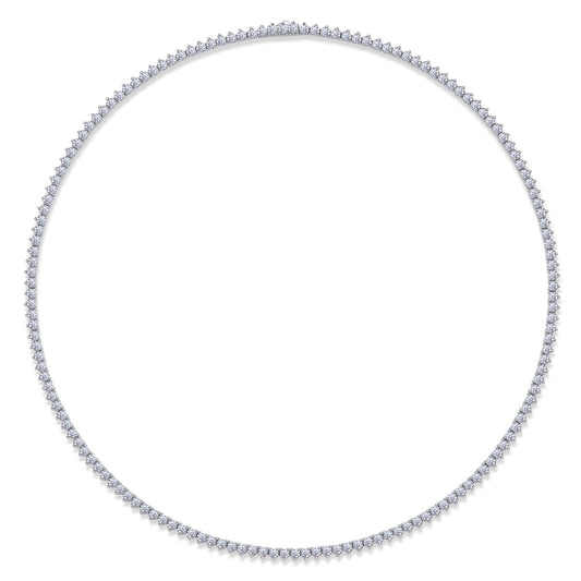 Solitude Luxury Fashion Set Mossanite Diamond S925 Silver Necklace Rivaling Natural Diamonds