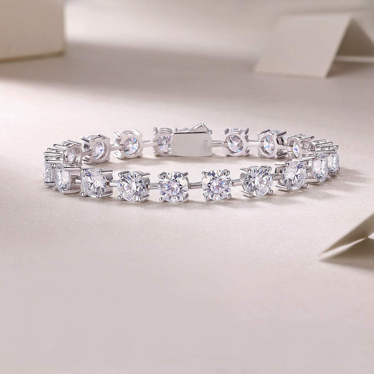 About Time Luxury Fashion Moissanite Diamond S925 Silver Bracelet Comparable To Natural Diamonds