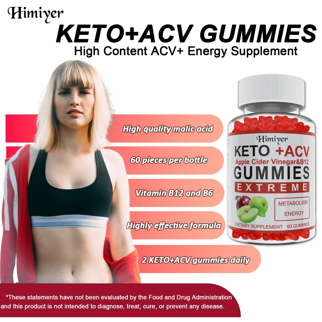 Malic Keto plus Apple Cider Vinegar Gummies