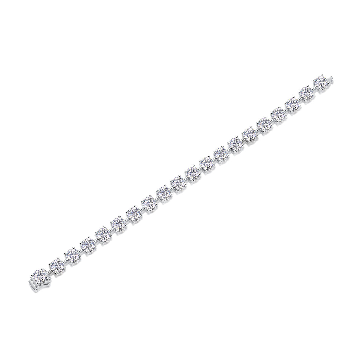 About Time Luxury Fashion Moissanite Diamond S925 Silver Bracelet Comparable To Natural Diamonds