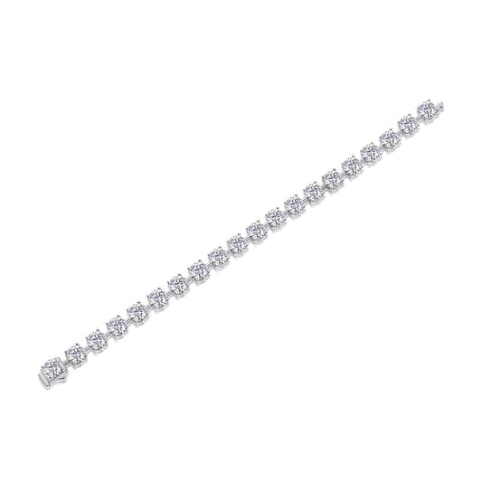 About Time Luxury Fashion Moissanite Diamond S925 Silver Bracelet Comparable To Natural Diamonds