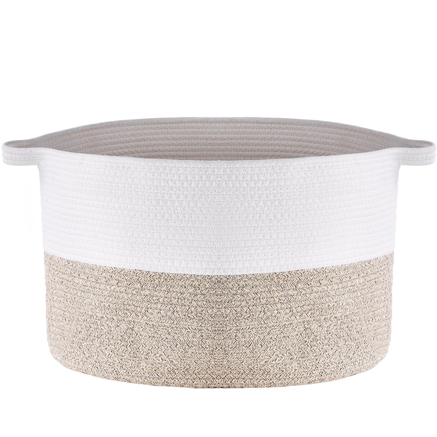 VEVOR Cotton Rope Storage Basket 87L Woven Blanket Basket 22 X 22 X 14 In