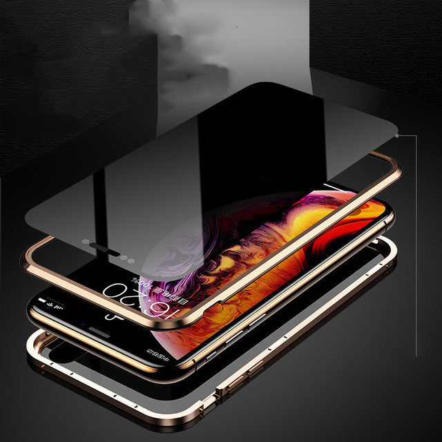 I Phone Case Anti-peep Magnetic Protective Shell Magnetic Privacy Glass Case