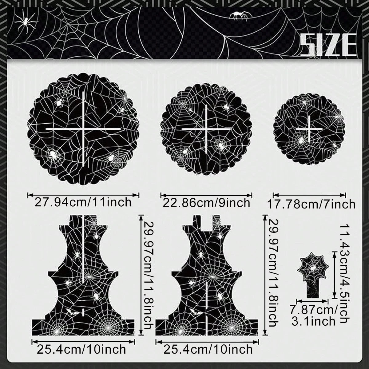Halloween Three-tier Cupcake Stand, Halloween Dessert Table Display Stand, Black Spider Web Cardboard Cupcake Stand, Comes With Spider And Bat Cupcake Decorations, Cupcake Tray, Suitable For Halloween