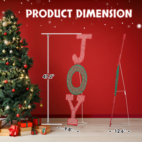 29X27X99cm, JOY Letter 2D Warm White Light, Mesh Powder 4.5V, 1.35W, Classic Elements Of Christmas Lighting