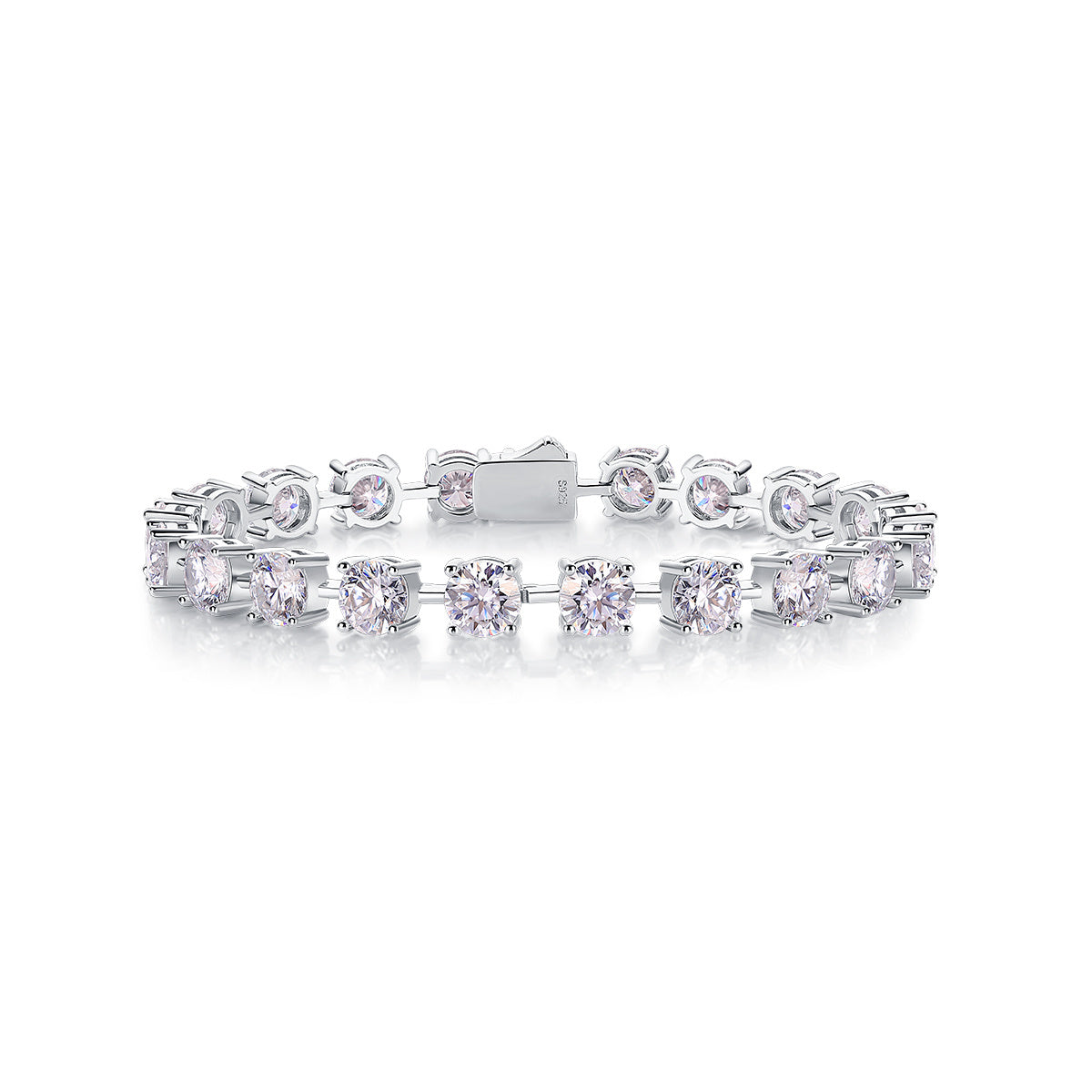 About Time Luxury Fashion Moissanite Diamond S925 Silver Bracelet Comparable To Natural Diamonds