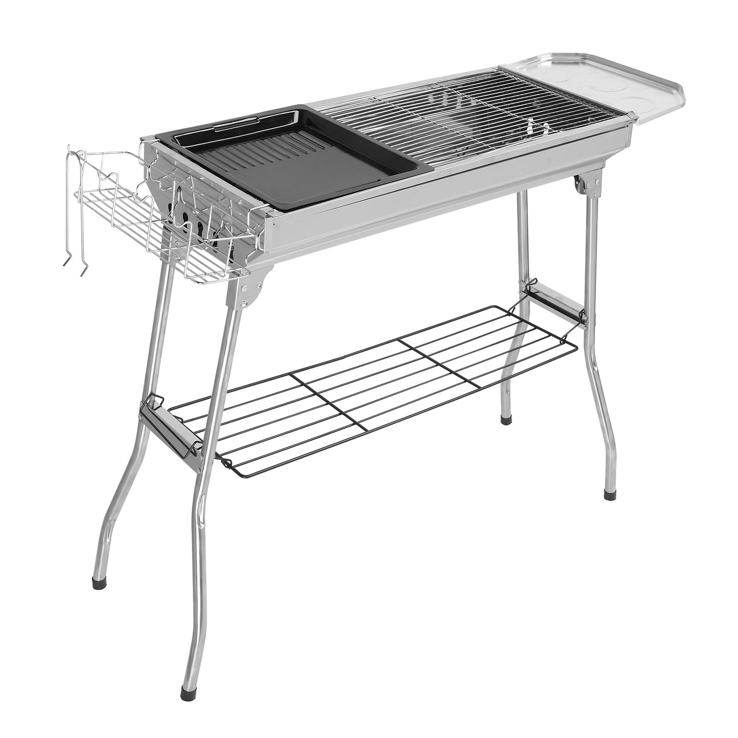 100x31x71cm Silver Stainless Steel Barbecue