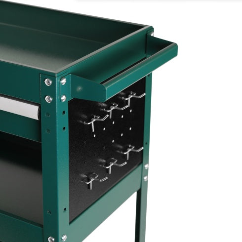 3 Tier Rolling Tool Cart, Heavy Duty Utility Cart Tool Organizer With Storage Drawer, Industrial Commercial Service Tool Cart For Mechanics, Garage, Warehouse & Repair Shop