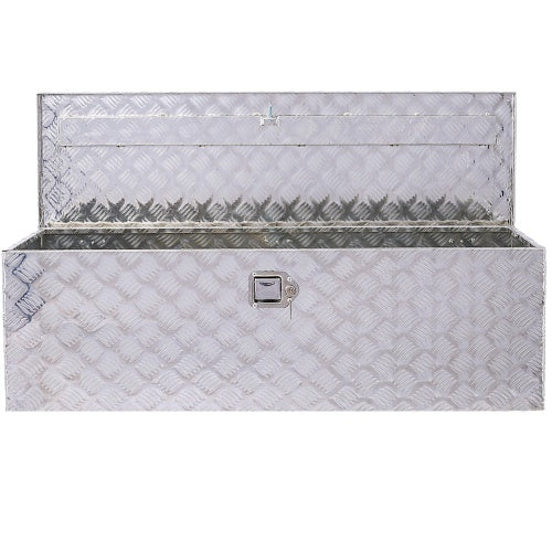 48inch Aluminum Tool Box,heavy Duty Truck Bed Tool Box,outdoor Trailer Pickup Storage Tool Box,RV Storage Organizer,underbody Box W Lock Keys,silver