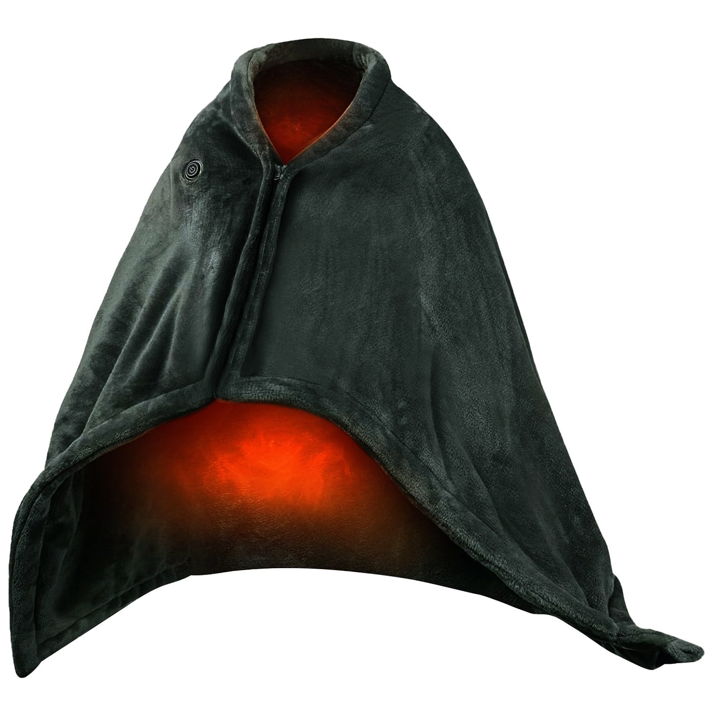 1Pc 59x31in USB Heated Blanket Electric Heated Blanket Heated Poncho Shawl Wrap Throw With Zipper Washable For Home Office