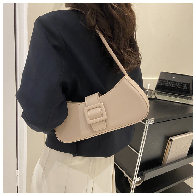 Western Style Shoulder Texture Crossbody Underarm Small Square Bag