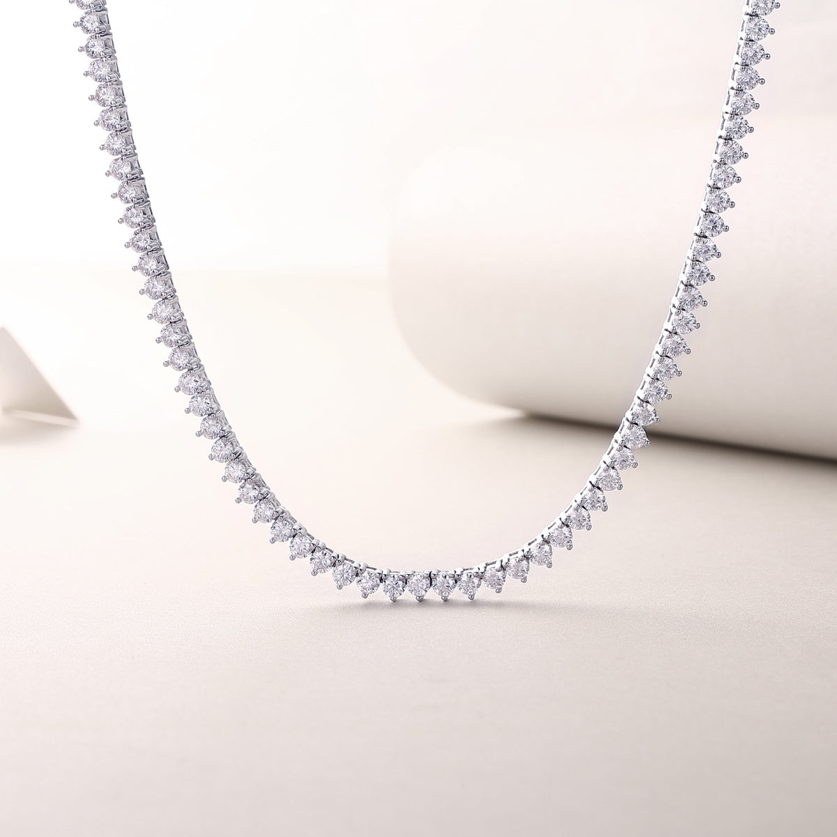 Solitude Luxury Fashion Set Mossanite Diamond S925 Silver Necklace Rivaling Natural Diamonds