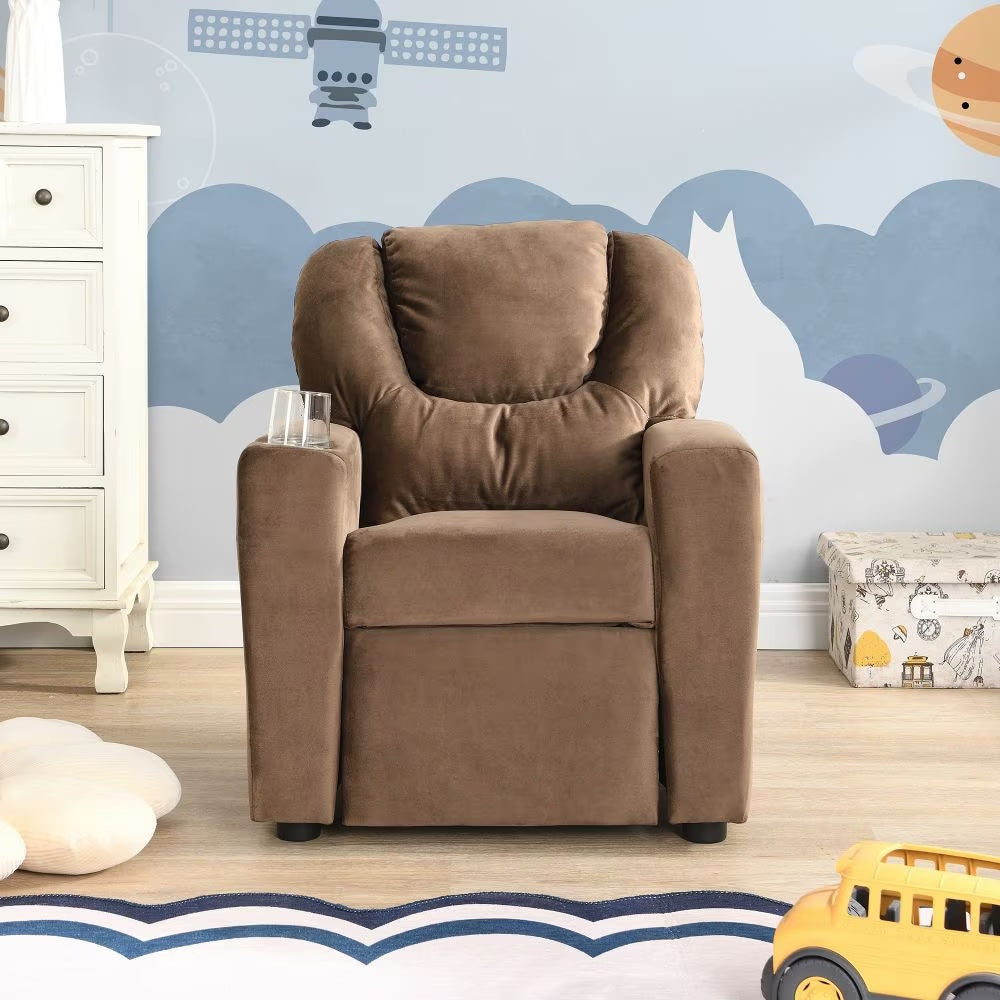 Upholstered Couch With One Cup Holder