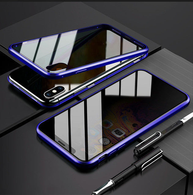 I Phone Case Anti-peep Magnetic Protective Shell Magnetic Privacy Glass Case