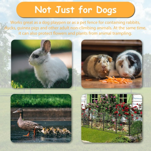 Dog Pens Outdoor 32 Height Foldable 16 Panels Heavy Duty Metal Portable Dog Playpen Indoor Anti Rust Exercise Dog Fence With Doors