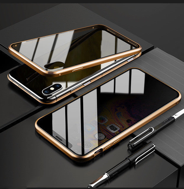 I Phone Case Anti-peep Magnetic Protective Shell Magnetic Privacy Glass Case