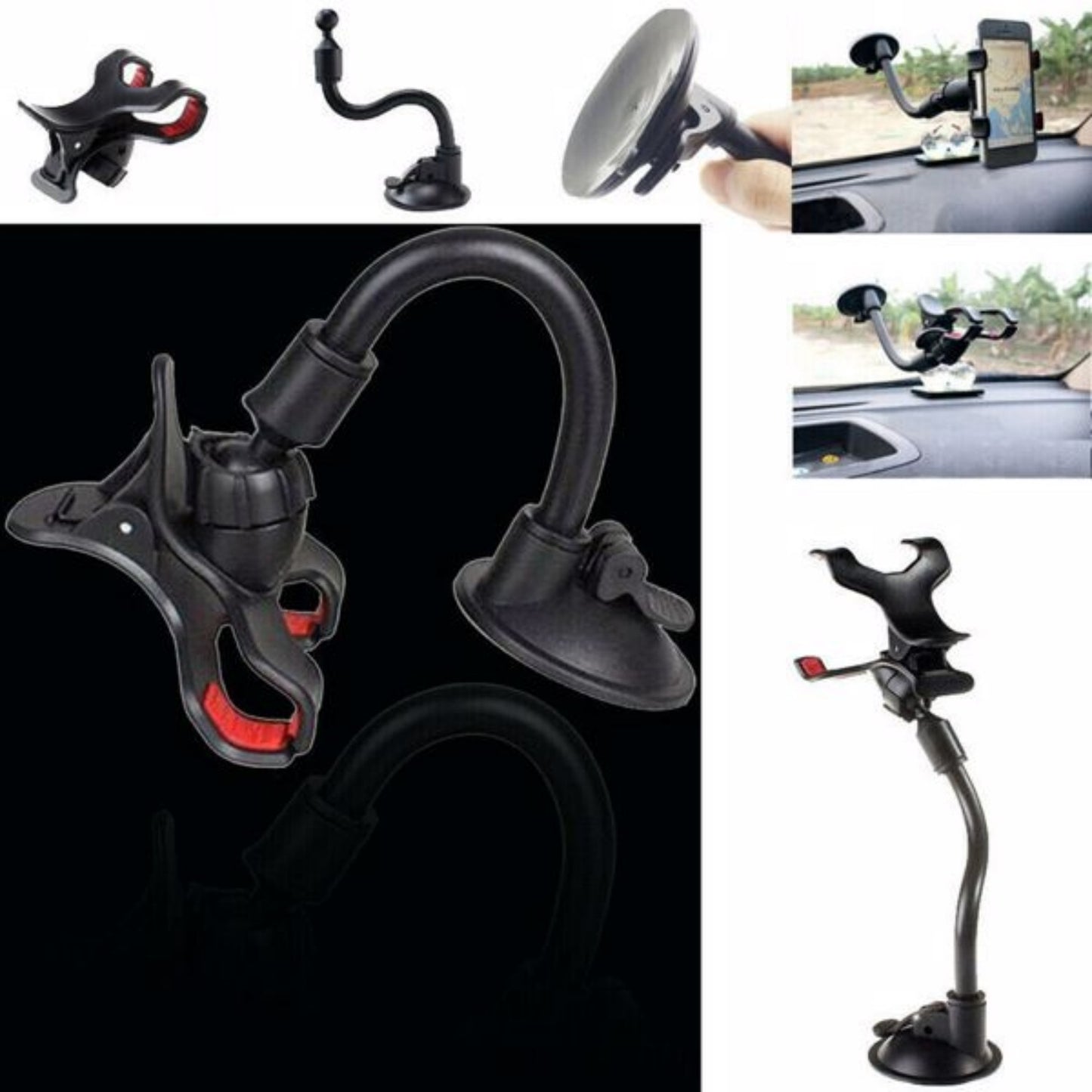 Car Windshield Mount Cradle Suction Cup Holder For Cell Phone GPS