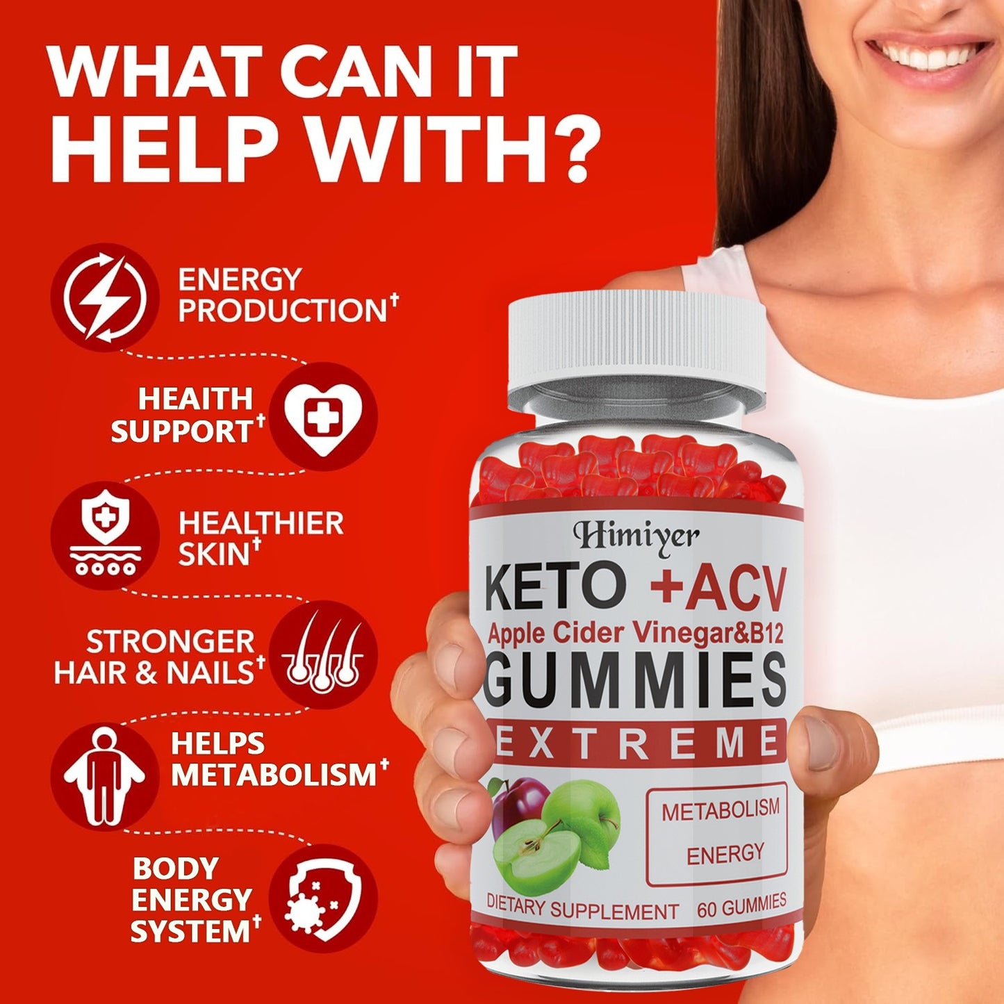 Malic Keto plus Apple Cider Vinegar Gummies