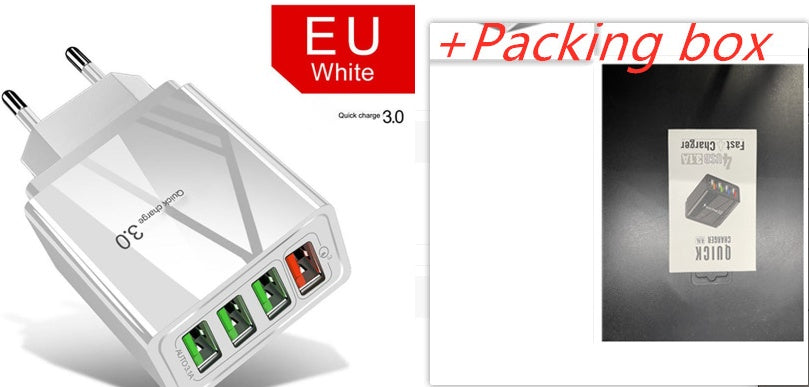 4USB Mobile Phone Charger 3A Charging Head