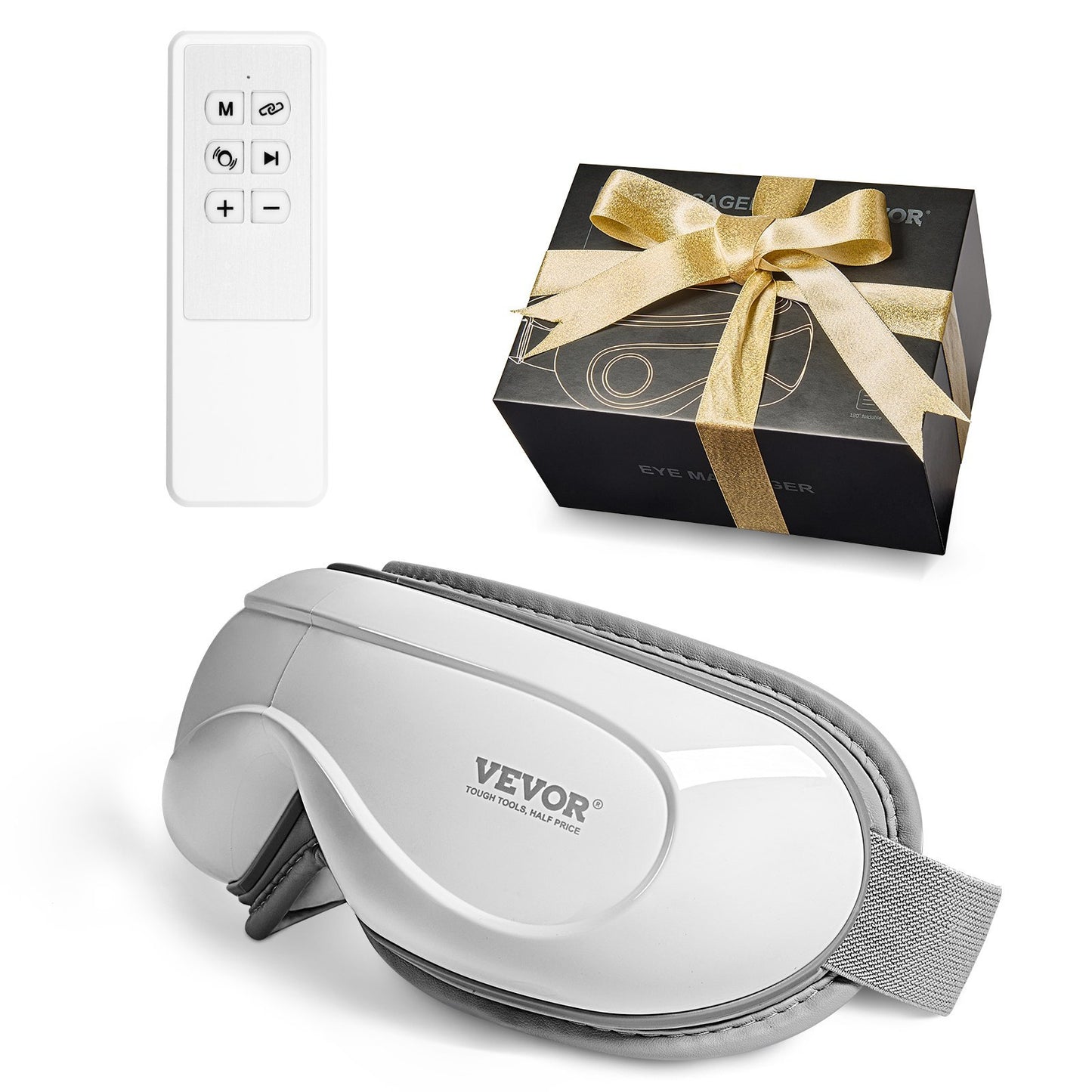 VEVOR Eye Massager With Heat & Remote Eye Care Device 5 Modes Bluetooth Music