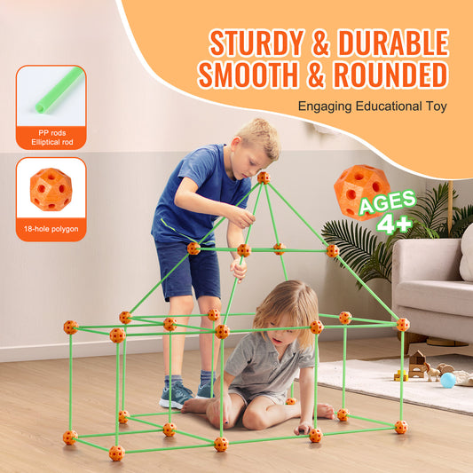 VEVOR Tent Fort Building Kit For Kids Glow In The Dark STEM Construction Toy 85P