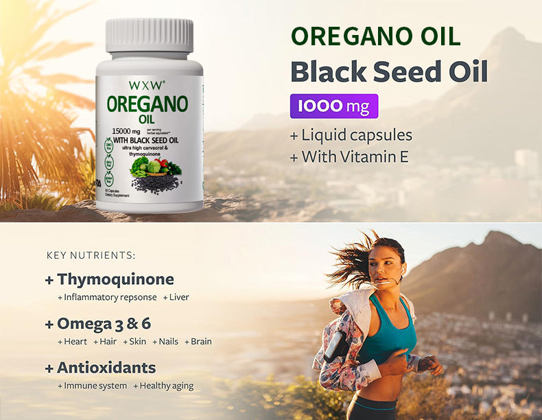 Oregano Oil with Black Seed Oil Capsules