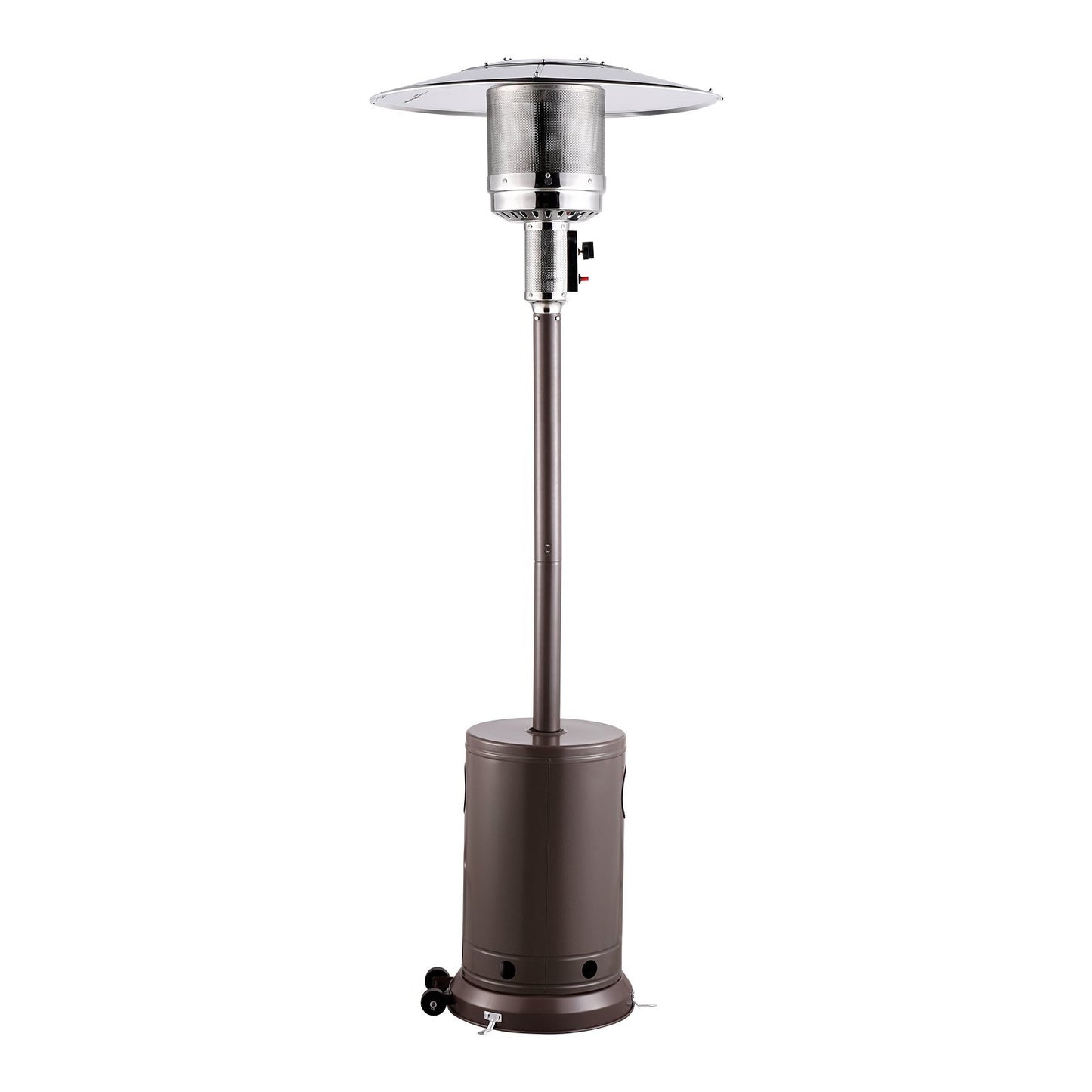 VEVOR Propane Patio Heater 50000BTU Tall Hammered W Round Table Outdoor Bronze