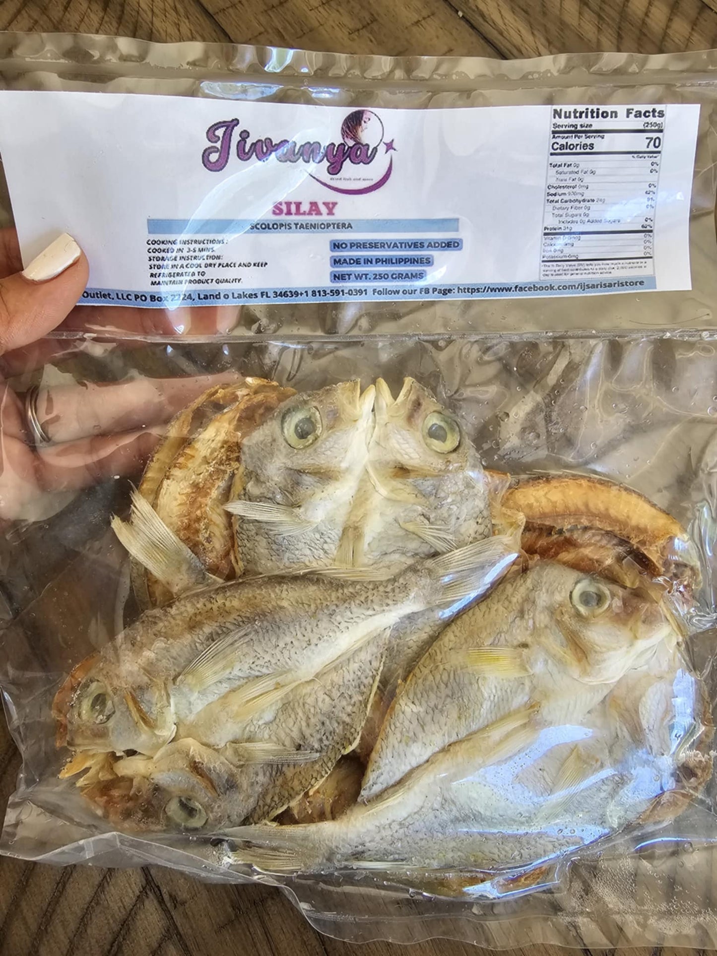 Jivanya Dried Silay - Scolopis Taenioptera - 100/250 grams - 3.5/8.8 oz