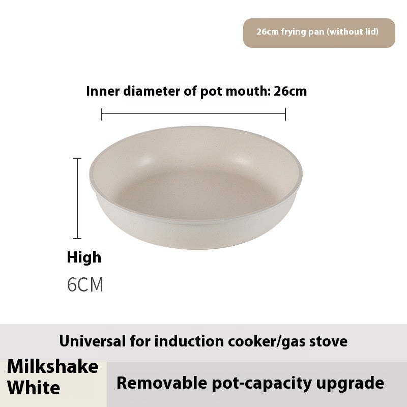 Removable Non-stick Life Smile Cookware Set Suit Medical Stone Pan Milk Pot