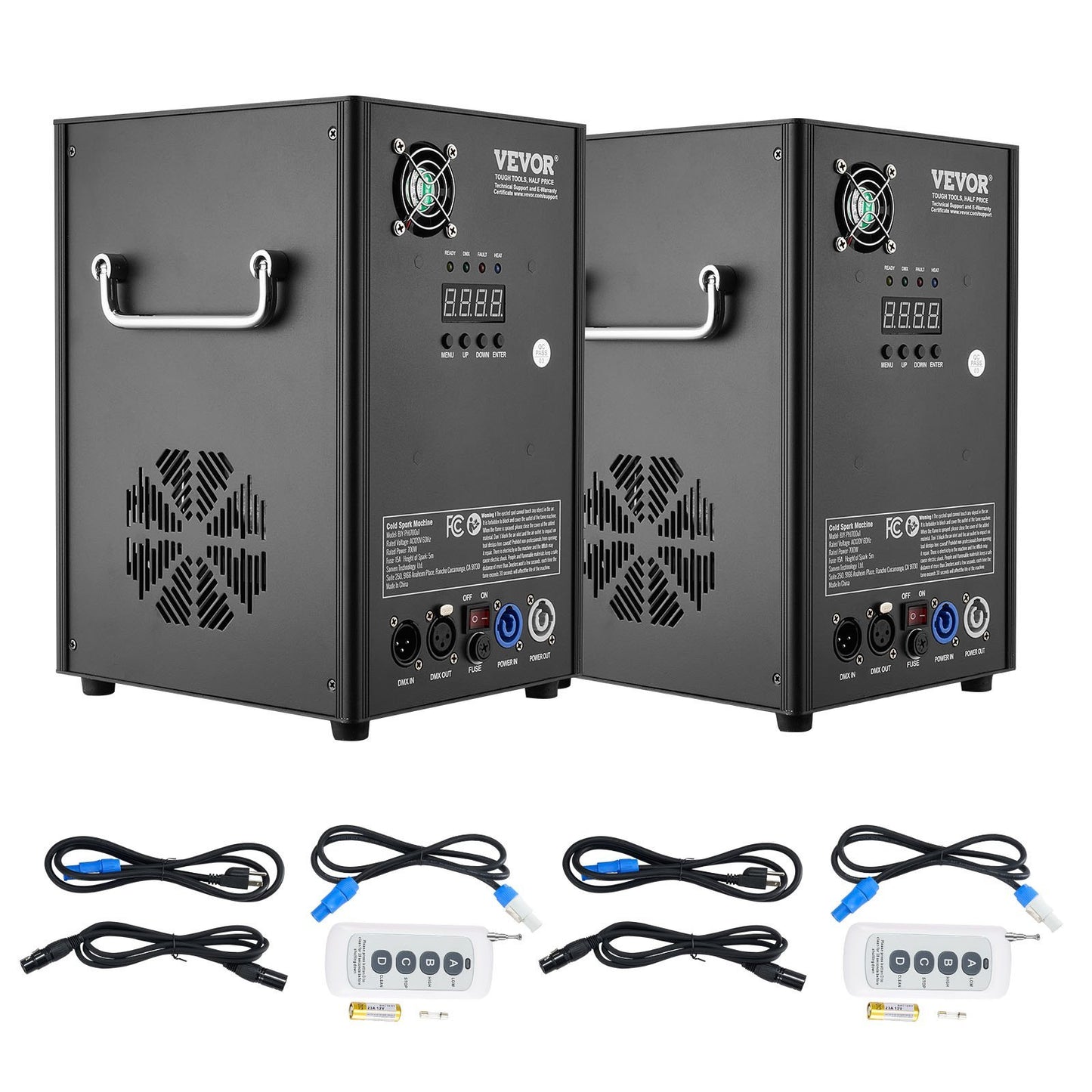 VEVOR Cold  Firework Machinex2 700W 6.6-16.4ft Stage DJ Wedding Event Party