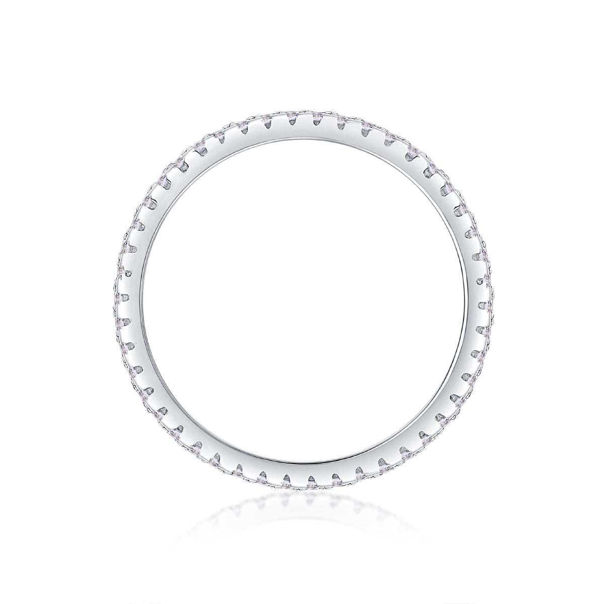 Three Row Diamond Ring Luxury Fashion Set Moissanite Silver Ring