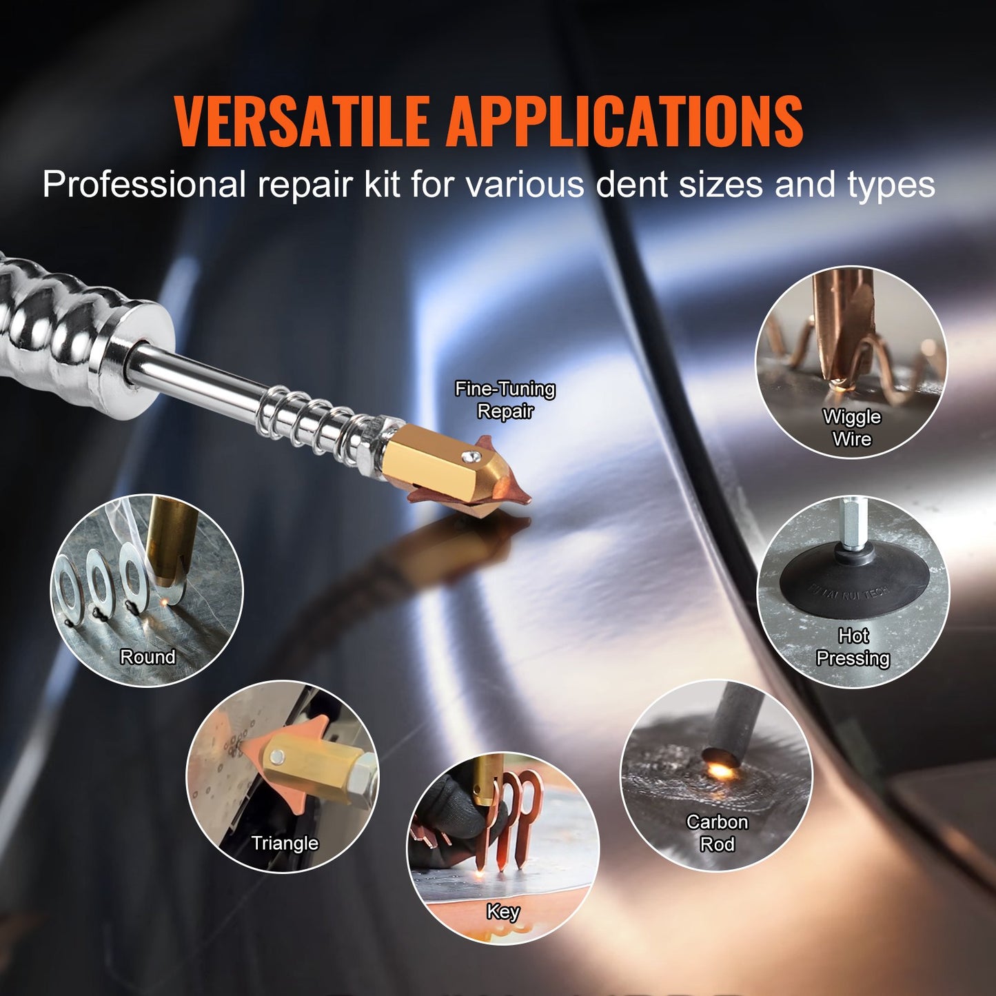 Stud Welder Dent Repair Kit, 3KW Spot Welder Dent Puller With Auto/Manual Welding & 9 Versatile Modes, 110V Auto Body Spot Welding Dent Puller Machine For Car, Truck Dent Repair