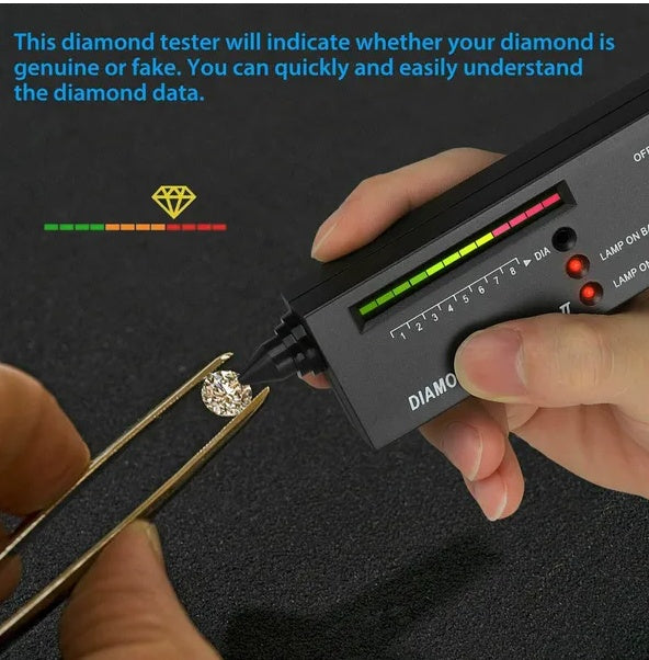 Portable Diamond Tester Selector Illuminated Jewelry Gemstone Testing Tool Kit
