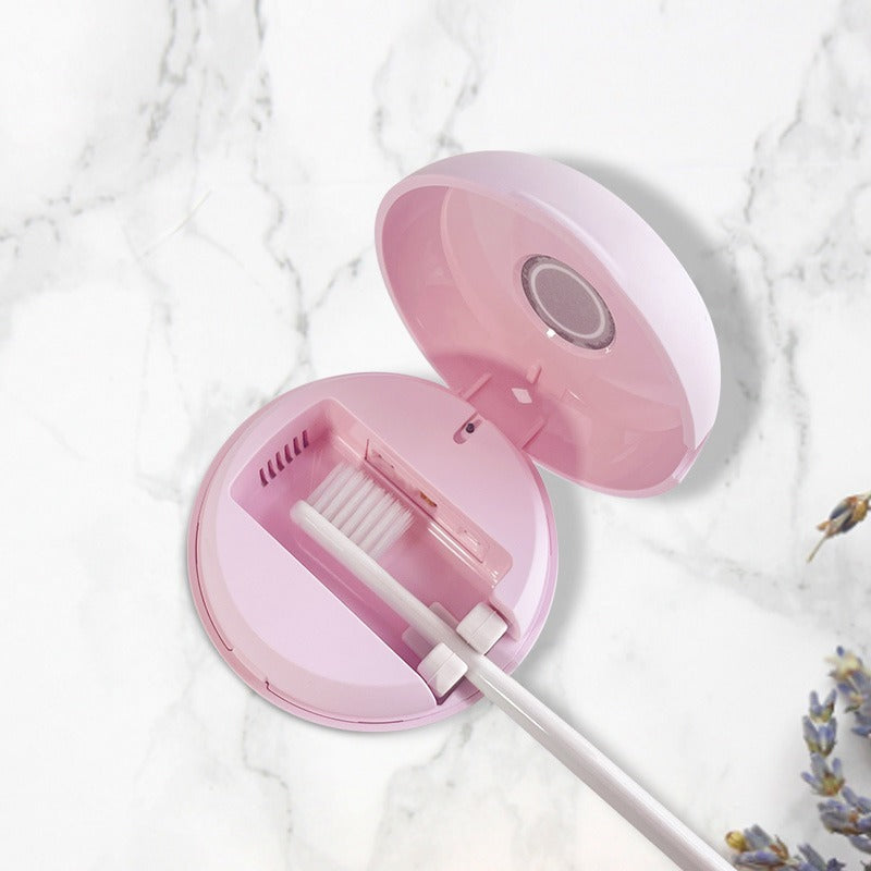 The Toothbrush Sterilization Box Integrates Ultraviolet Sterilization And Drying Functions. Deeply Clean The Toothbrush Head For Complete Oral Health.
