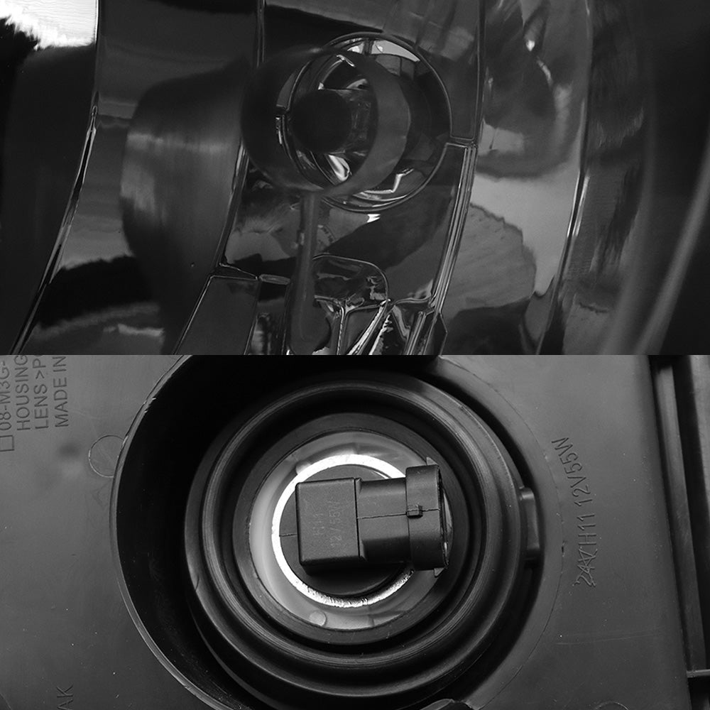 For 2008-2017 Freightliner Cascadia Black Headlights Headlamps Left,Right