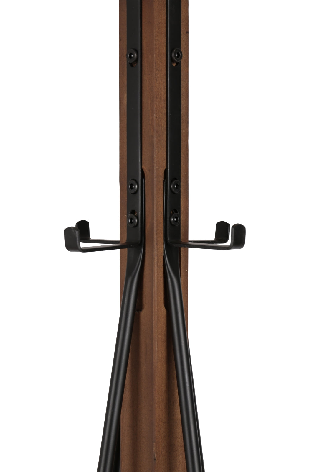 Reclaimed Wood Metal Coat Rack With Hooks For Bedroom, Living Room