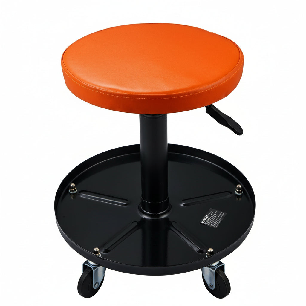 Adjustable Mechanics Rolling Creeper Seat Stool Tool Tray For Shop Garage