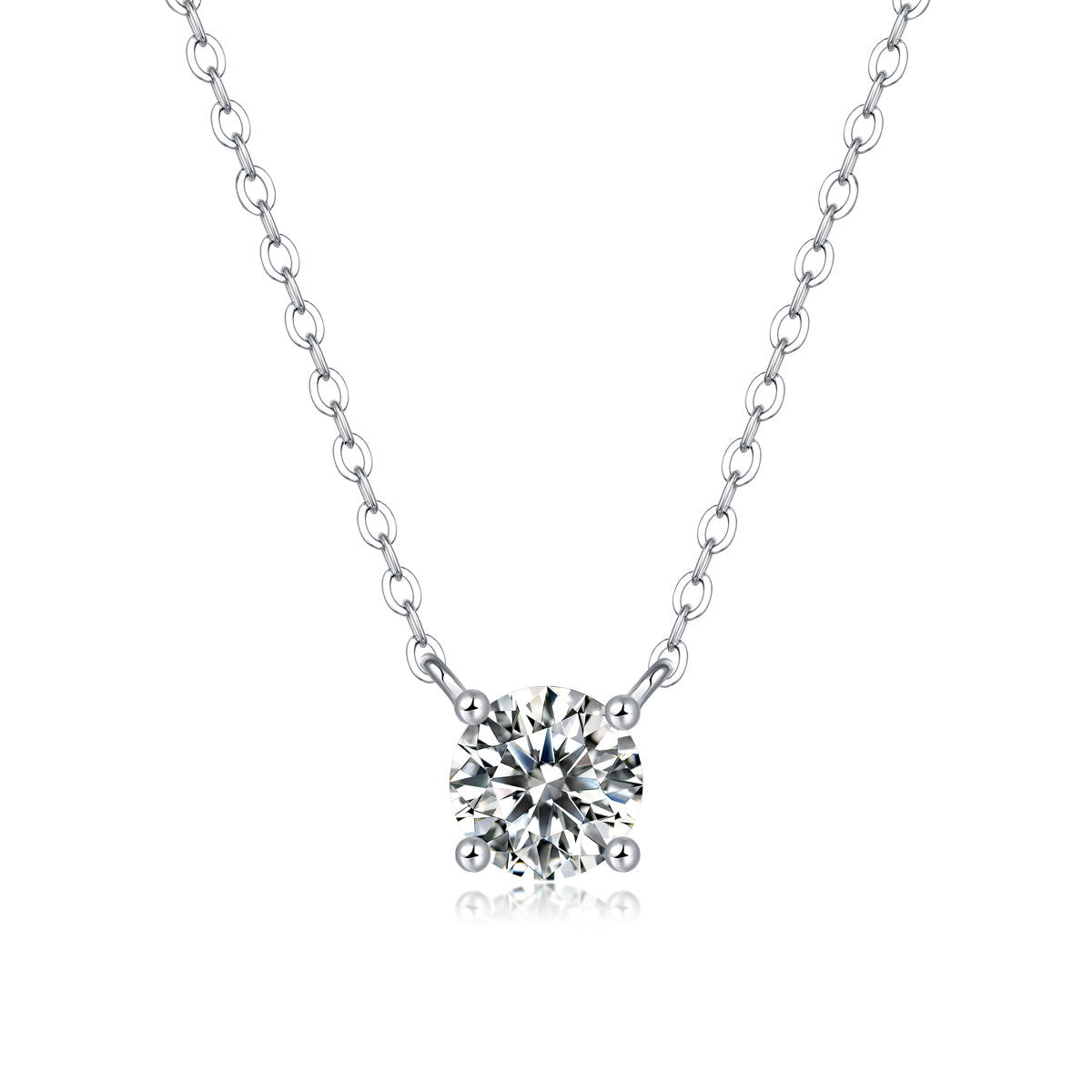My Heart Will Last Forever - Affordable Diamond Jewelry Necklace Pendant Set With 1-carat And 2-carat Moissan Diamonds, S925 Sterling Silver And Platinum Plating. Fashionable And Trendy Jewelry