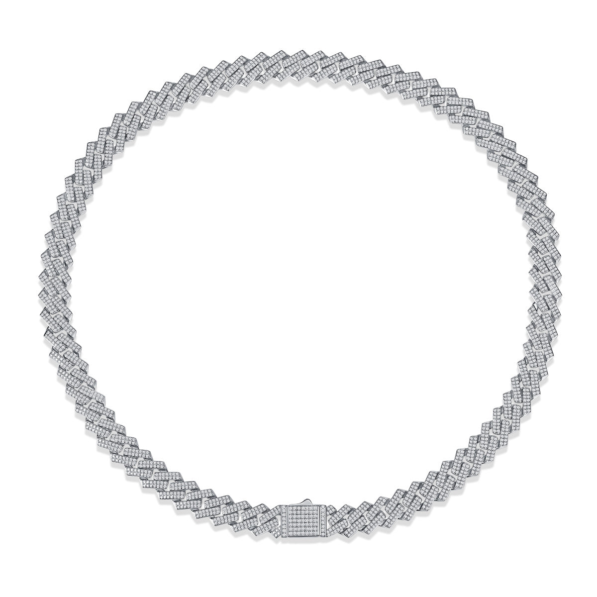 Men's Luxury Fashion Moissanite Diamond S925 Silver Necklace Comparable To Natural Diamonds