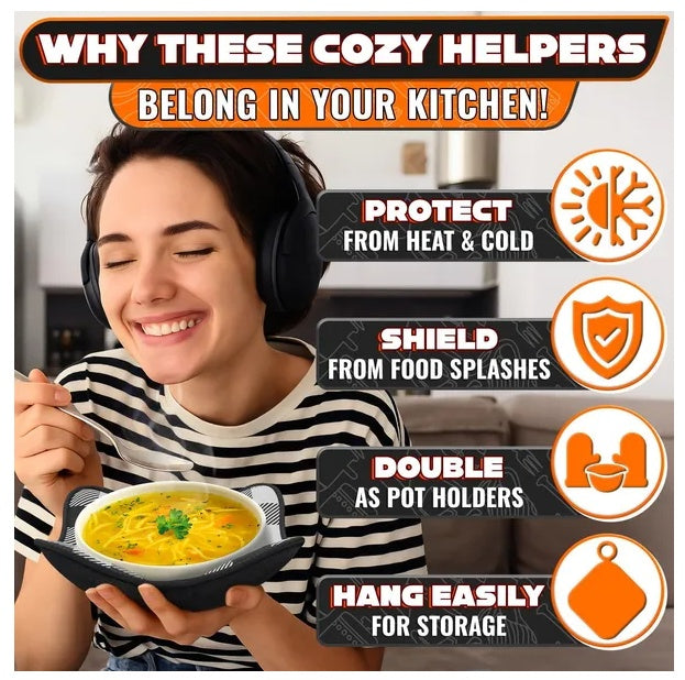 4 Piece Microwave Bowl Holder Set