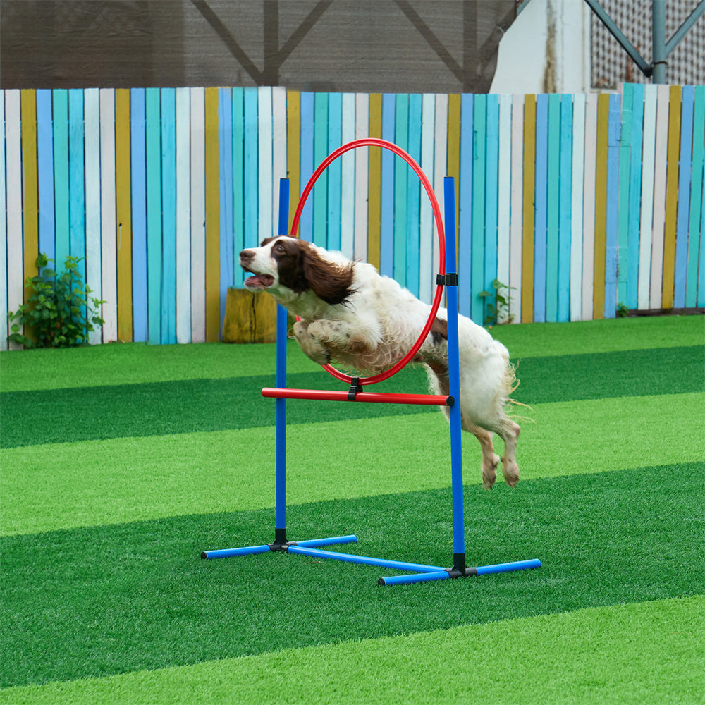 VEVOR Dog Agility Training Equipment 5 PCS Set Upgrade W Hurdles Extended Tunnel